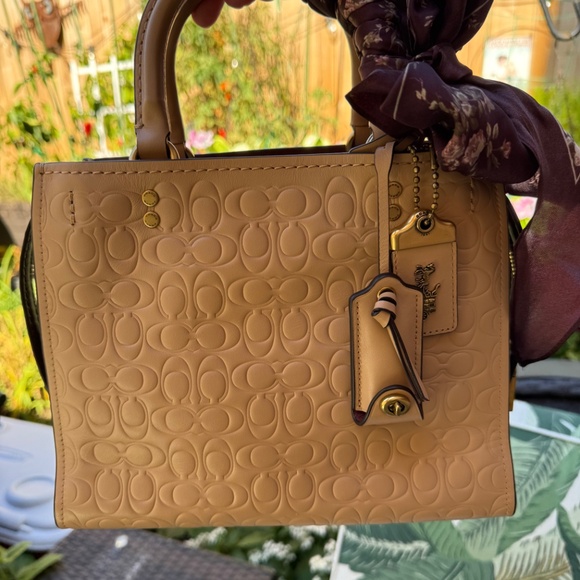 Coach Rogue Bag 25 In Signature Leather With Floral Bow Print Interior - Picture 2 of 16